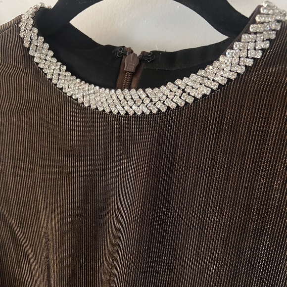 NWT MAC DUGGAL Bodycon Mini Dress with Long Sleeves & Jewel neckline Size 2 - Picture 5 of 15